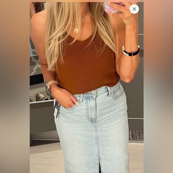 a new day Women's XXL Ribbed Camisole Tank Top - Warm Rust - Picture 9 of 9